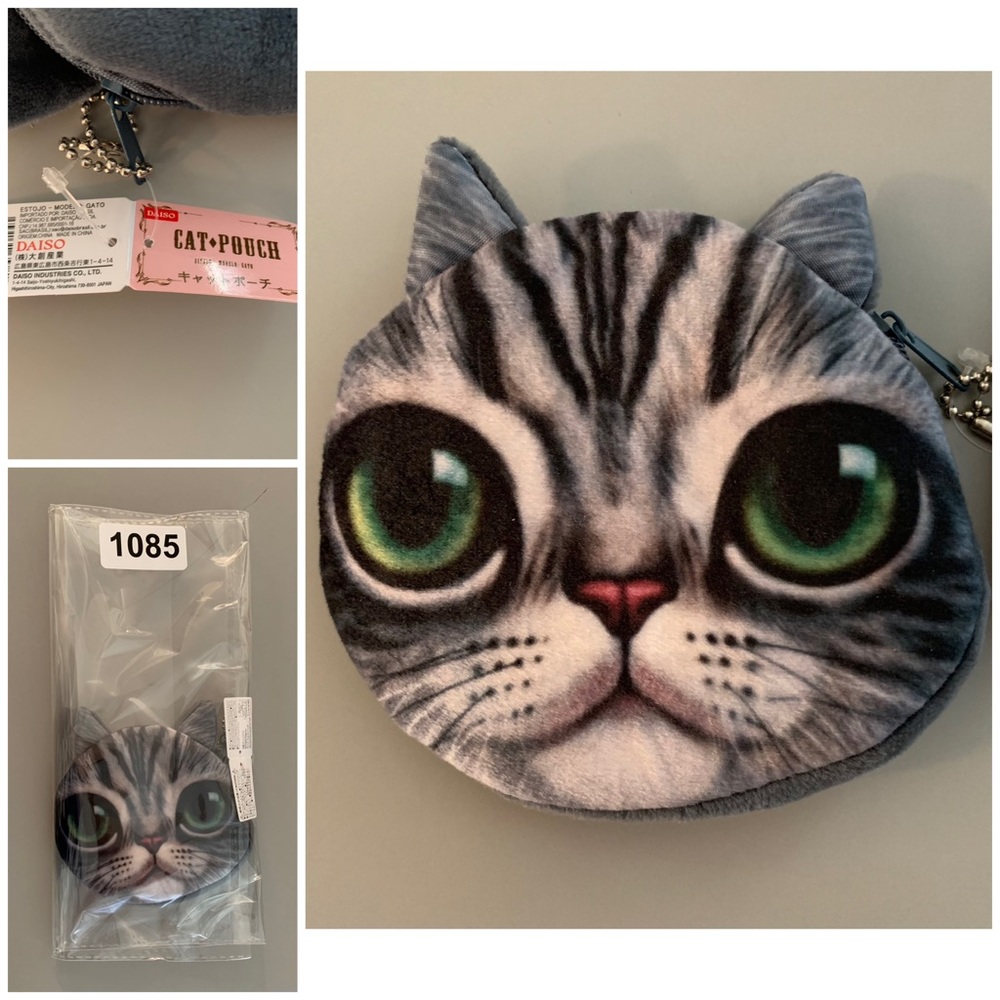 🔥5/$20🔥 “Daiso” Cat Face Coin Purse NWOT